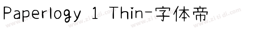 Paperlogy 1 Thin字体转换
